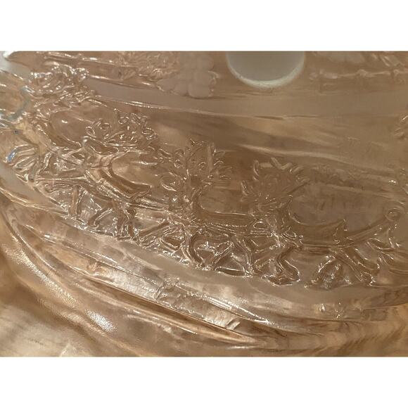 Mikasa Holiday Classic Winter Dreams Crystal Footed BON BON Cake Platter 9 1/4" - Picture 8 of 9